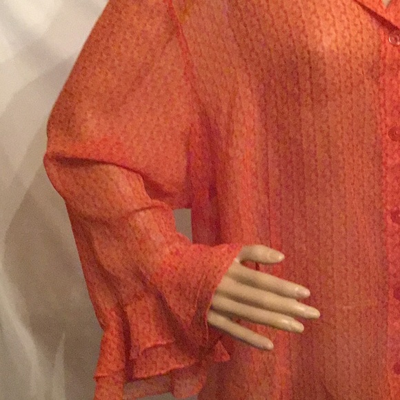 Studio C Women’s Plus SZ 26W Semi- Sheer Blouse - Picture 2 of 4